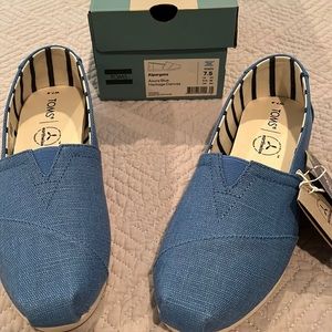 Toms Alpargata Azure Blue Heritage Canvas